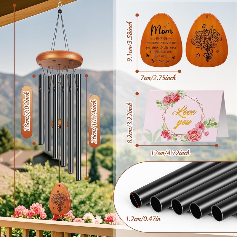 Winzwon Gifts for Mom Grandma, Wind Chimes for Outside, Mother Birthday Gifts from Daughter Son, Garden Patio Balcony Yard Decor, Christmas for Mom - Image 3